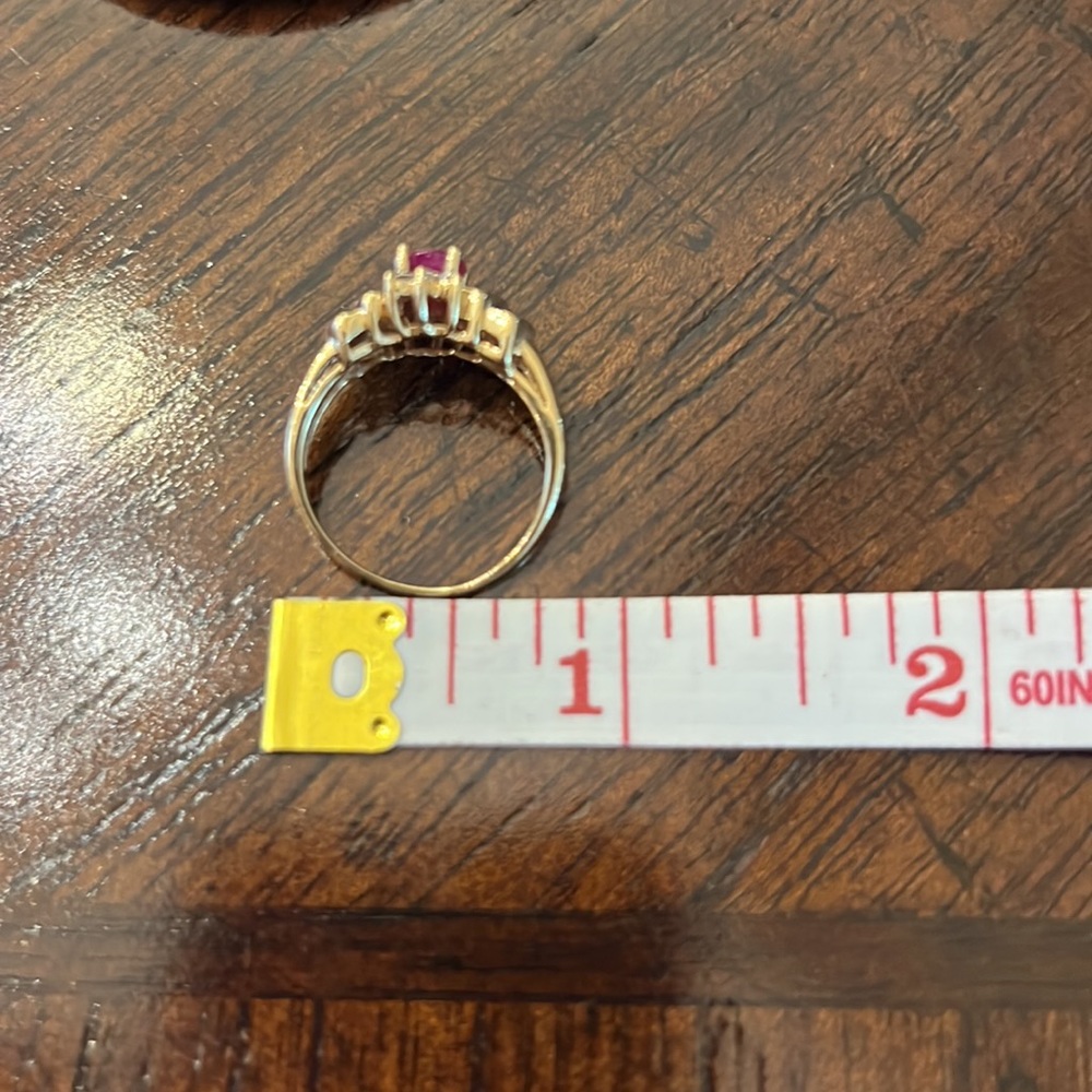 Genuine Ruby & Diamond Ring - image 8